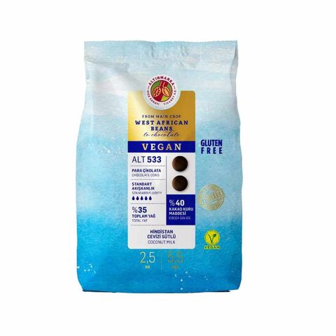 ALTINMARKA ALT533 VEGAN H.CEVİZİ SÜTLÜ MİNİ PARA ÇİKOLATA 2,5 KG 