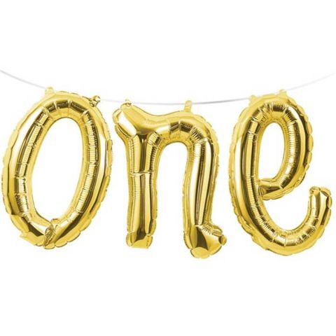 ONE GOLD/ GÜMÜŞ FOLYO BALON 40 İNÇ